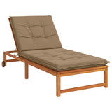 Sunlounger Cushion GEMERT 100% Polyester Taupe 190 x 70 x 9 cm 947424