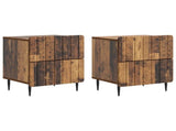 Bedside Cabinet with Drawer 2 pcs Old Wood 43 x 34.5 x 49.5 cm 894312