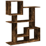 Room Divider Bookcase Smoked Oak 92x29x112 cm Engineered Wood 858124