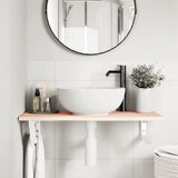 Basin Shelf Wall Mounted Steel and Solid Wood Oak 3302546