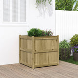 Garden Planter 70x70x70 cm Impregnated Wood Pine 837438