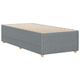 Bed Frame without Mattress Light Grey 90x190 cm Single Fabric 3284900