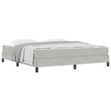Box Spring Bed with Mattress Light Grey 180 x 220 cm Fabric 3398803