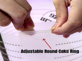 2Pcs Acrylic Cake Mold Round Mousse Cake Form Adjustable Cake Ring Bakery 37471876