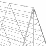Rabbit Cage Silver 400 x 100 x 210 cm Galvanised Steel 42019243