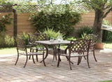 Garden Table Set 5 pcs Bronze Cast Aluminium 3334736