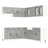 11 Piece Kitchen Cabinet Set Lucca Concrete Grey Engineered Wood 3314925