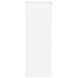 Shoe Cabinet ALTA White 77x35x96 cm Solid Wood Pine 353924
