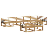 Outdoor Sofa Set 8 pcs White 406 x 168.5 x 73 cm 3386628