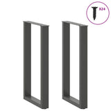 Bar Table Legs U-Shaped 2 pcs Anthracite 50x cm Steel 4013222