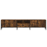 TV Cabinet with Drawer Smoked Oak 200x25x44 cm Engineered Wood 838990