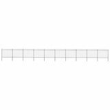 Garden Fence Steel Sturdy Rectangular Modern 277638