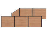 Fence Panel 6 pcs WPC and Aluminium Brown 3429388