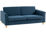 Compact Loveseat Sofa, Modern 2 Seater Sofa for Living Room with Wood Legs and Armrests, Blue T3398P378084