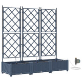 Garden Planter 3 pcs Grey 120 x 40 x 126 cm PP 42002875