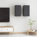 TV Cabinets 2 pcs Grey 30.5x30x60 cm Engineered Wood 803331