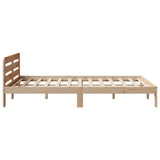 Bed Frame without Mattress 150x200 cm King Size Solid Wood Pine 855552