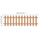 Picket Fence WPC 200x60 cm 42822