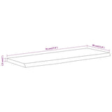 Wall Shelf 70x30x2.5 cm Rectangular Solid Wood Acacia Live Edge 370237