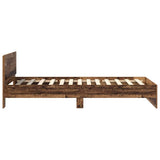 Bed Frame with Headboard Old Wood 100 x 200 cm Engineered Wood 885787