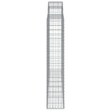 Arched Gabion Baskets 3 pcs 200x30x160/180 cm Galvanised Iron 3146174