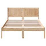 Bed Frame Brown 135 x 190 cm Solid Pine wood 872197