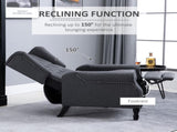 Recliner Armchair, Vintage Reclining Chair with Nail Head Trim, Wingback Chair with Button Tufted T3398P330371