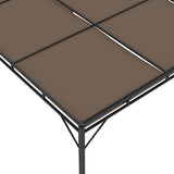Garden Gazebo with Side Curtain 4x3x2.25 m Taupe 312264