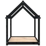 Dog Bed Black 111x80x100 cm Solid Wood Pine 822221
