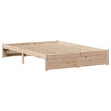 Bed Frame without Mattress 140x190 cm Solid Wood Pine 3301654