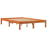 Bed Frame without Mattress Wax Brown 140x190 cm Solid Wood Pine 844845