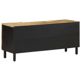TV Cabinet Black 105x33.5x46 cm Solid Rough Wood Mango 4018642