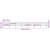 Garden Fence Steel Sturdy Rectangular Modern 277617