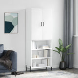 Highboard White 69.5x34x180 cm Engineered Wood 3196075