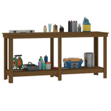 Work Bench Honey Brown 180x50x80 cm Solid Wood Pine 822514