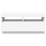TV Cabinet with LED Lights White 80x35x40 cm 804445