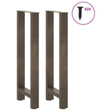 Bar Table Legs Natural Steel 2 pcs 50x cm Steel 4013343