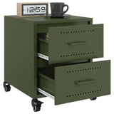 ZNTS Bedside Cabinets 2 pcs Olive Green 36x39x43.5 cm Steel 846635