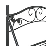 ZNTS Flower Rack Black 56x30x96 cm Steel 319353
