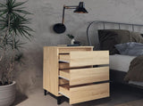 Bed Cabinet with Metal Legs Sonoma Oak 40x35x69 cm 805911
