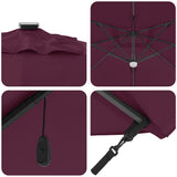 Roma Parasol Red 286 x 284 x 270 cm Aluminium and Polyester 42003357