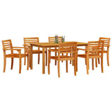 Garden Dining Set 7 pcs Brown Solid Acacia Wood 3375666