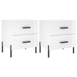 Bedside Cabinets 2 pcs High Gloss White 40x35x47.5 cm Engineered Wood 827329