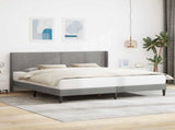 Bed Frame with Headboard Light Grey 180 x 200 cm Velvet 42027536