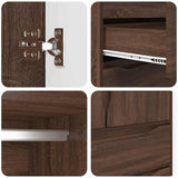 Bathroom Cabinet Brown Oak 79.5 x 49 x 156 cm Engineered Wood 3406252