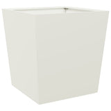 Garden Planter White 50x50x50 cm Steel 851068