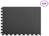 Pool Ground Mat 12 pcs Black 4.32 EVA Foam 3433272