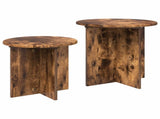 Side Table Set 2 pcs Smoked Oak Engineered Wood 8001015