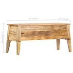 Storage Box 99x35x48 cm Solid Mango Wood 286462