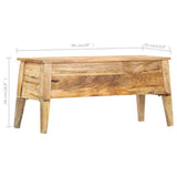 Storage Box 99x35x48 cm Solid Mango Wood 286462